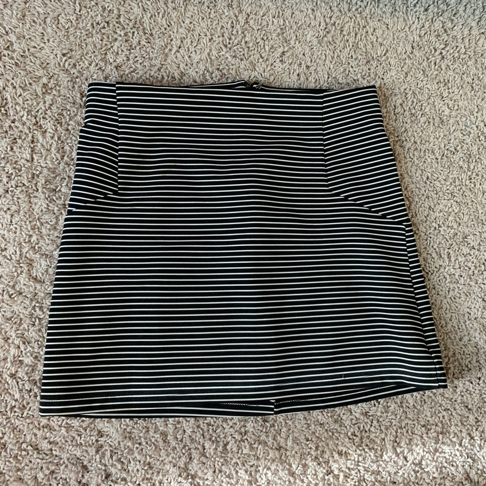 Black and white stripped skirt, topshop